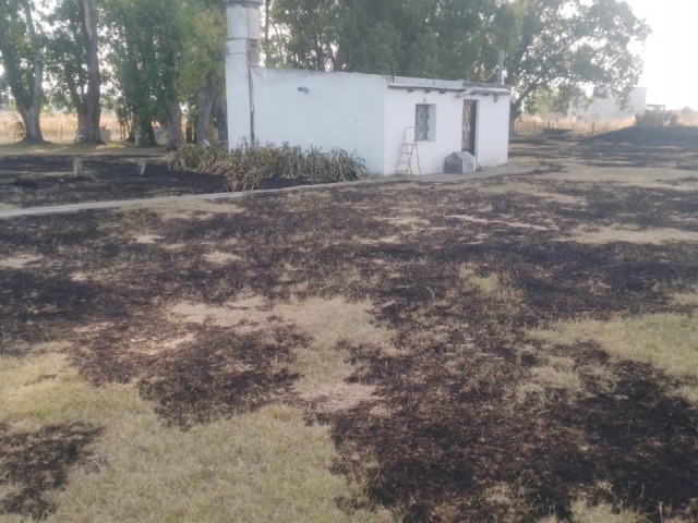 Se incendi� el predio del club Luj�n